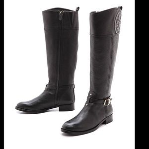 Tory Burch Marlene Riding Boots in Black